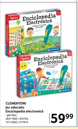 Selgros CLEMENTONI Joc educativ Enciclopedia electronică Ofertă