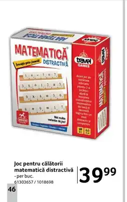 Selgros Joc pentru călătorii matematică distractivă Ofertă