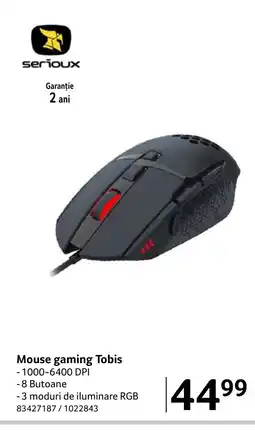 Selgros Mouse gaming Tobis Ofertă