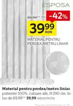 XXXLutz Material pentru perdea/metru liniar Ofertă