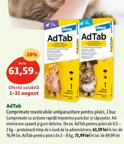 Fressnapf AdTab Comprimate masticabile antiparazitare pentru pisici Ofertă