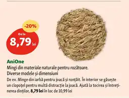 Fressnapf AniOne Mingi din materiale naturale pentru rozătoare Ofertă