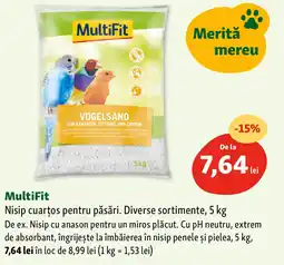 Fressnapf MultiFit Nisip cuartos pentru păsări Ofertă