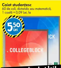 TEDI Caiet studentesc Ofertă