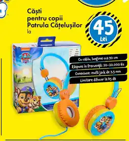 TEDI Căşti pentru copii Patrula Cățelușilor Ofertă