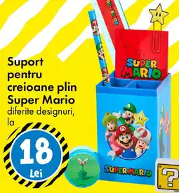 TEDI Suport pentru creioane plin Super Mario Ofertă