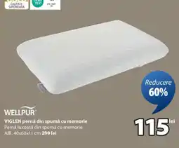 JYSK WELLPUR VIGLEN pernǎ din spumă cu memorie Ofertă
