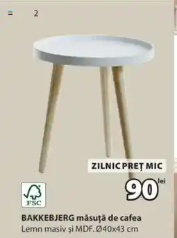 JYSK BAKKEBJERG măsuță de cafea Ofertă