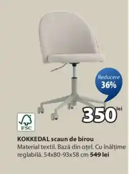 JYSK KOKKEDAL scaun de birou Ofertă