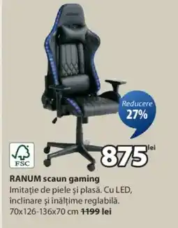 JYSK RANUM scaun gaming Ofertă