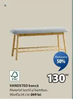 JYSK VANDSTED bancă Ofertă