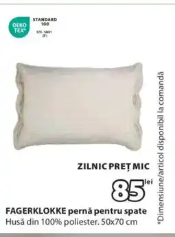 JYSK FAGERKLOKKE pernă pentru spate Ofertă