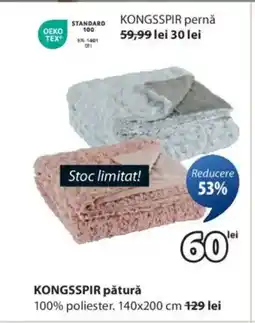 JYSK KONGSSPIR pătură Ofertă