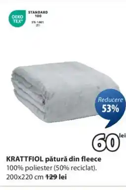 JYSK KRATTFIOL pătură din fleece Ofertă