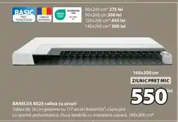 JYSK BANELVA BS25 saltea cu arcuri Ofertă