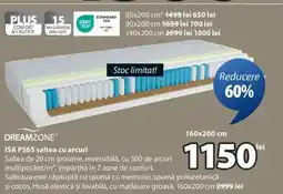 JYSK DREAMZONE ISA PS65 saltea cu arcuri Ofertă