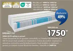 JYSK DREAMZONE SIMA GS70 saltea cu arcuri Ofertă