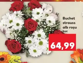 Kaufland Buchet strauss alb roşu Ofertă