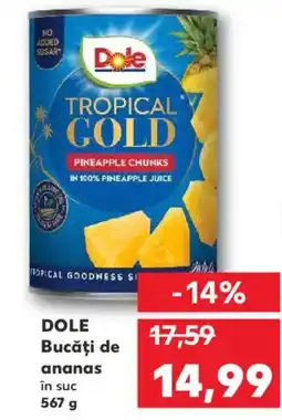 Kaufland DOLE Bucăţi de ananas Ofertă
