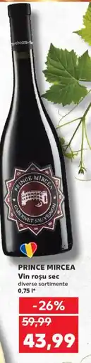 Kaufland PRINCE MIRCEA Vin rosu sec Ofertă