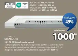 JYSK DREAMZONE HULDA PF100 saltea din spumă Ofertă