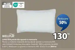 JYSK WELLPUR LIHESTEN pernǎ din spumă cu memorie Ofertă