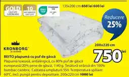 JYSK BEITO plapumă cu puf de gâscă Ofertă