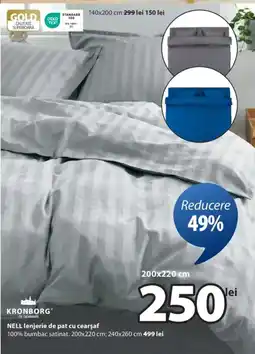 JYSK NELL lenjerie de pat cu cearsaf Ofertă