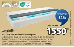 JYSK WELLPUR KVITA GF8S saltea din spumă Ofertă