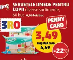 Penny Servețele umede pentru copii Ofertă