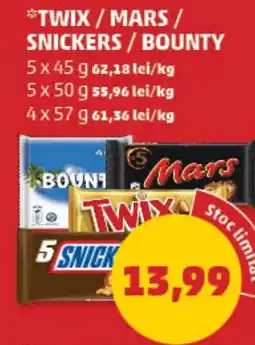 Penny Twix/mars/ snickers / bounty Ofertă