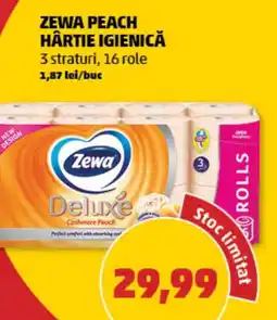 Penny Zewa peach hârtie igienică Ofertă