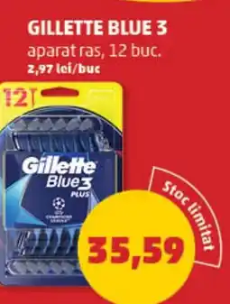 Penny GILLETTE BLUE 3 aparat ras Ofertă