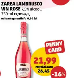 Penny Zarea lambrusco vin rose Ofertă