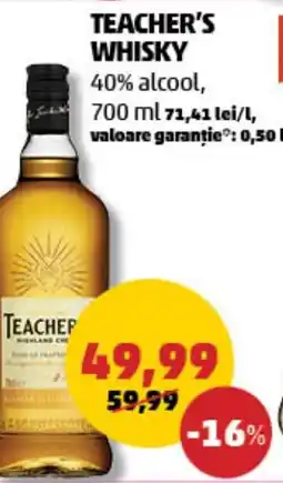 Penny Teacher's whisky Ofertă