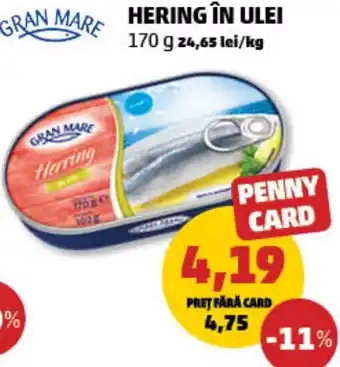 Penny GRAN MARE Hering în ulei Ofertă