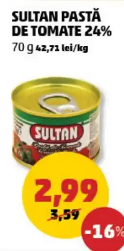 Penny Sultan pastă de tomate 24% Ofertă