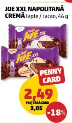 Penny Joe xxl napolitană cremă lapte / cacao Ofertă