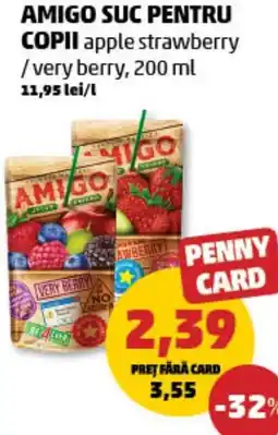 Penny Amigo suc pentru copii apple strawberry / very berry Ofertă