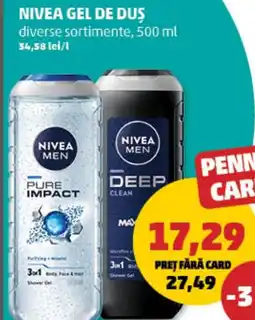 Penny Nivea gel de duș Ofertă