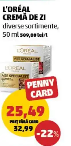 Penny L'oréal cremă de zi Ofertă
