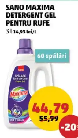 Penny Sano maxima detergent gel pentru rufe Ofertă