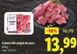 Lidl Cuburi din pulpă de porc Ofertă