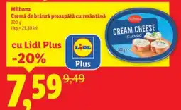 Lidl Milbona Cremă de brânză proaspătă cu smântână Ofertă