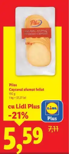 Lidl Pilos Cascaval afumat feliat Ofertă