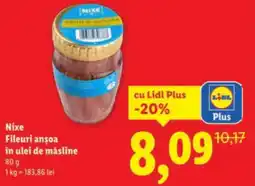 Lidl Nixe Fileuri anșoa în ulei de măsline Ofertă