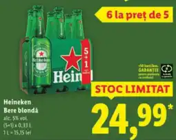 Lidl Heineken Bere blondǎ Ofertă
