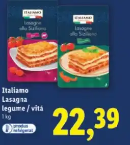 Lidl Italiamo Lasagna legume / vită Ofertă