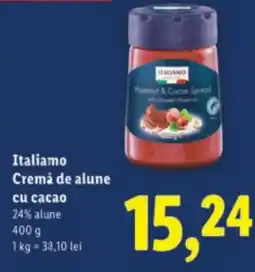 Lidl Italiamo Cremă de alune cu cacao Ofertă