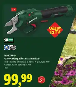 Lidl PARKSIDE Foarfecă de grădină cu acumulator Ofertă